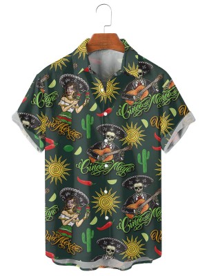 Men's Skull Party Print Shirt 26435659X