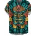 Hawaiian Tiki Havaino Print Short Sleeve Shirt